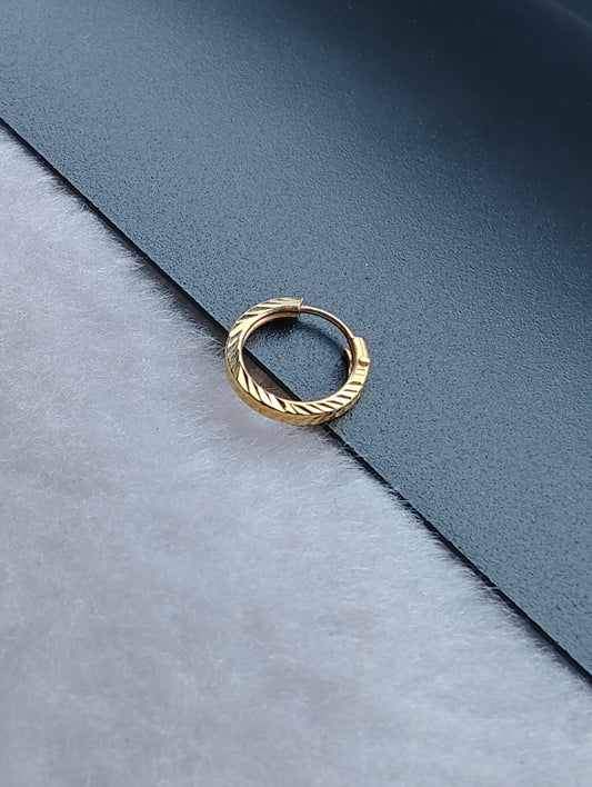 18KT GOLD BALI SINGLE EARRING