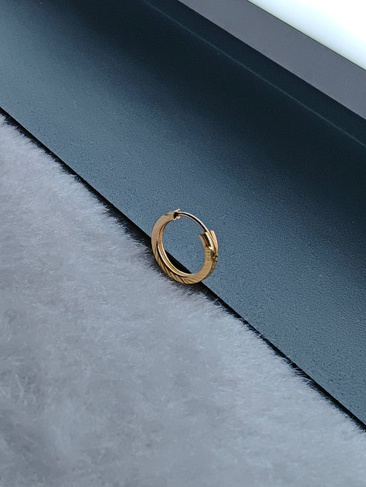18KT GOLD BALI SINGLE EARRING