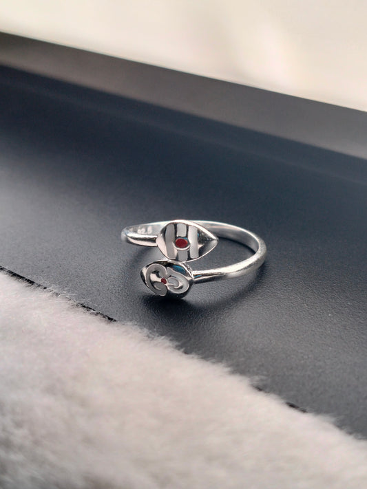 925 Silver Adjustable Murugan Ring