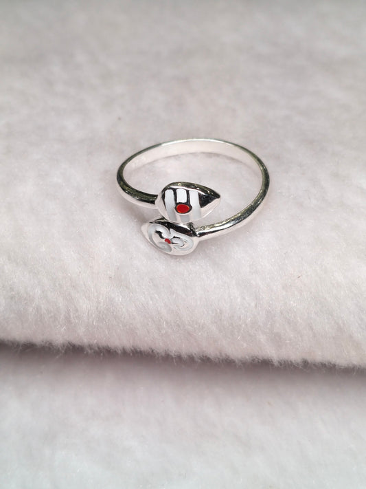 92.5 SILVER ADJUSTABLE MURUGAN RING