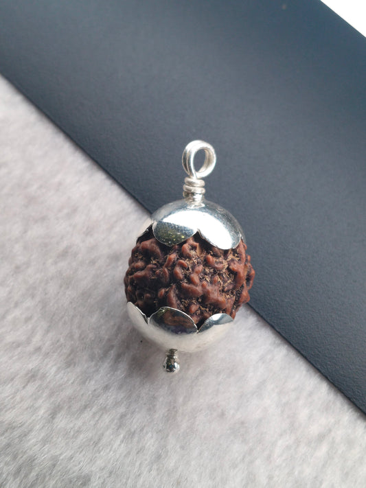 5 MUKHI RUDRAKSHA PENDANT – 92.5 SILVER