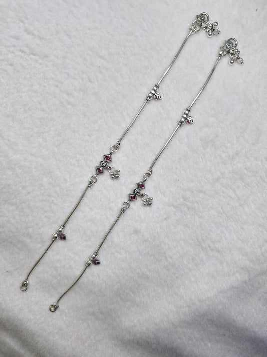 SILVER ANTIQUE ANKLET