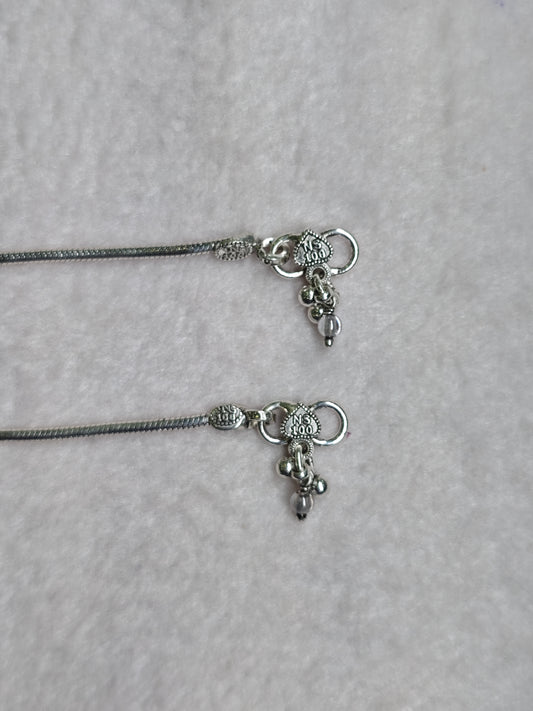 SILVER ANTIQUE ANKLET