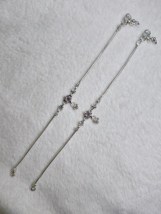 SILVER ANTIQUE ANKLET