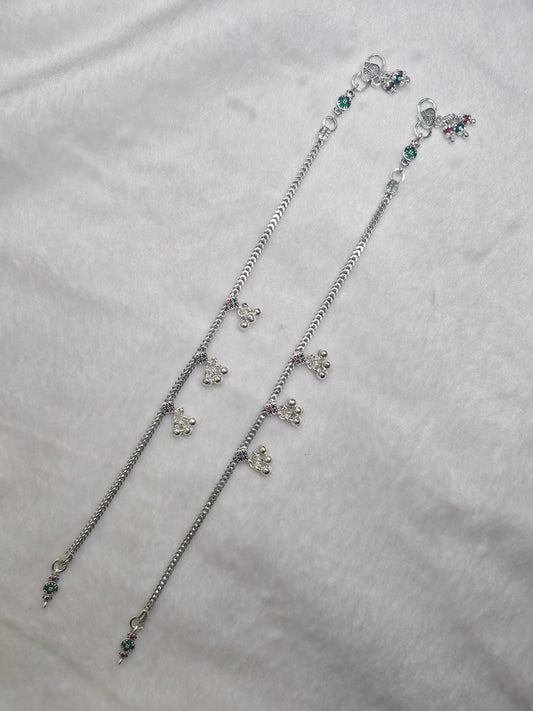 SILVER ANTIQE ANKLET
