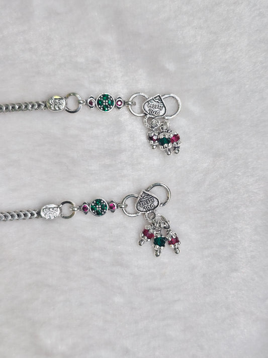 SILVER ANTIQE ANKLET