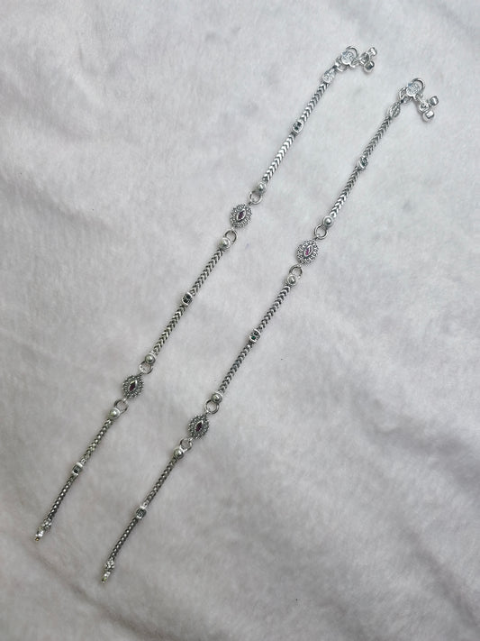 SILVER ANTIQUE ANKLET