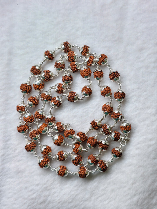 SILVER RUDRAKSHA MALAI