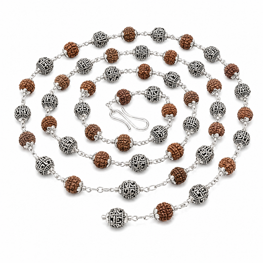 RUDRAKSHA MALAI WITH OM BEEDS