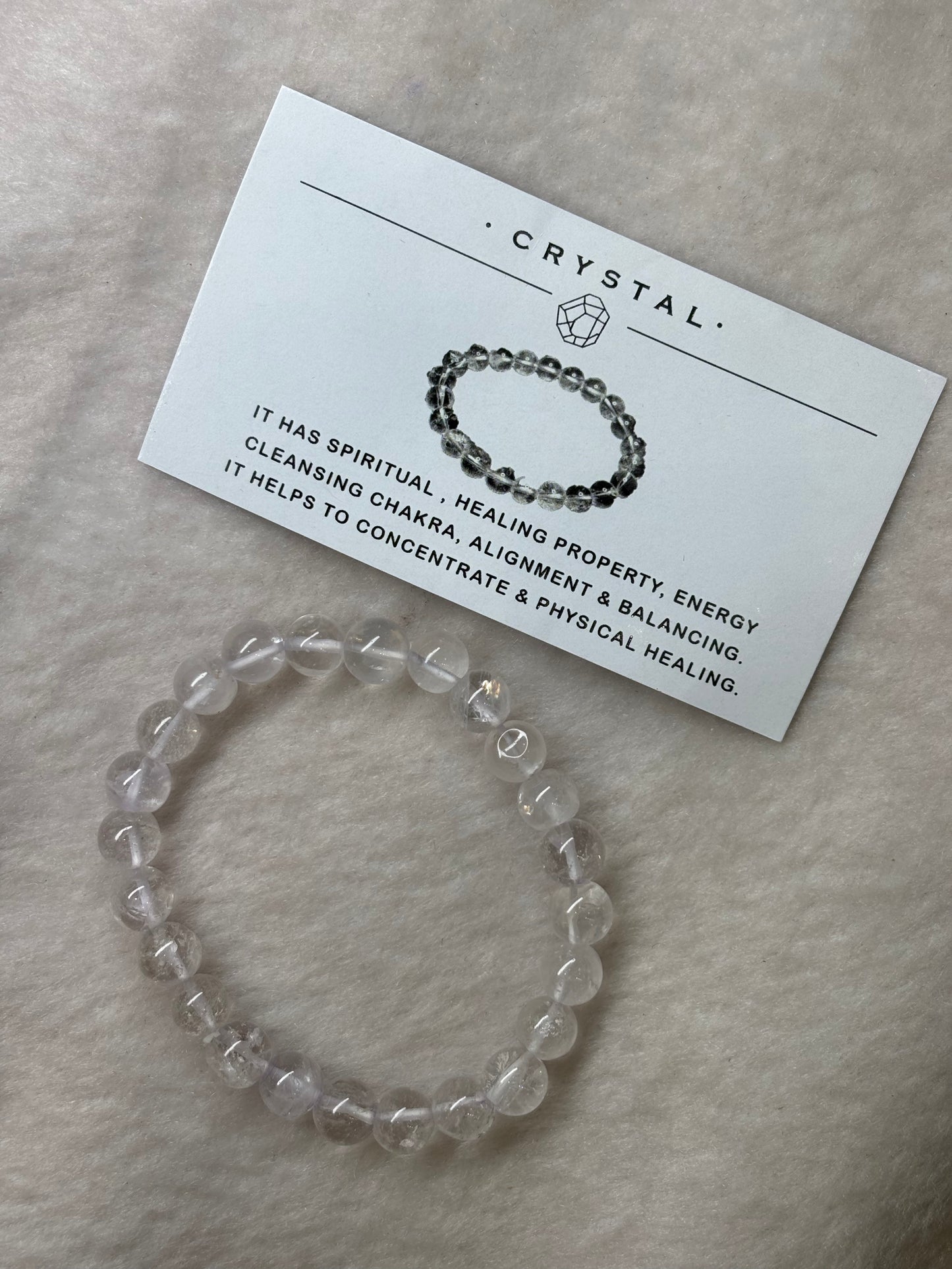 CLEAR QUARTZ CRYSTAL BRACELET