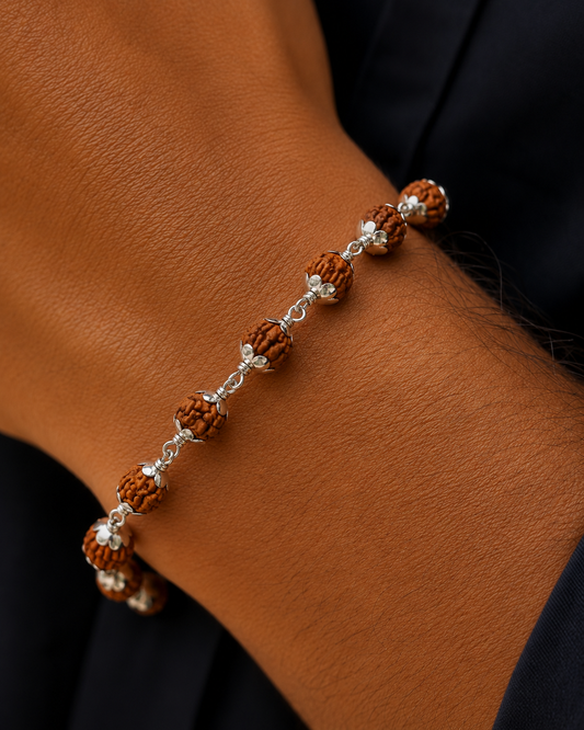 SILVER RUDRAKSHA BRACELET