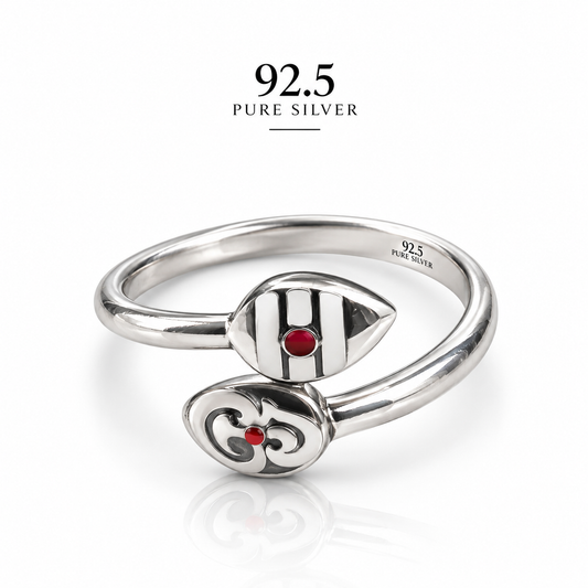 925 Silver Adjustable Murugan Ring