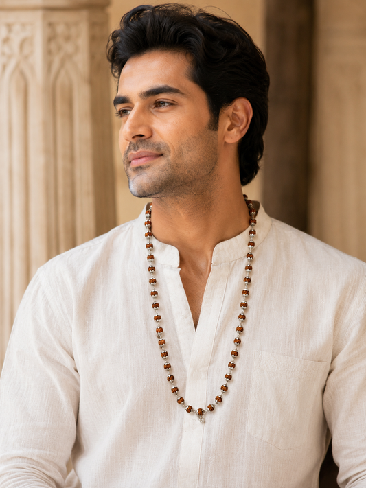 SILVER RUDRAKSHA MALAI