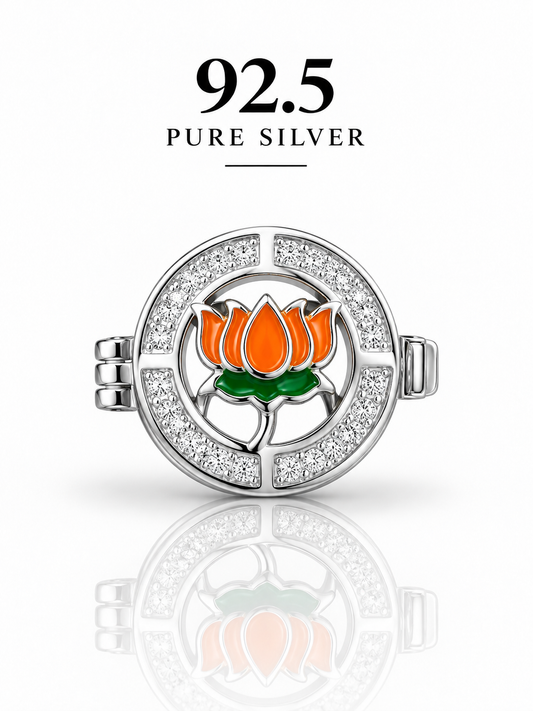 Bjp Silver Button Holder | ZORKI