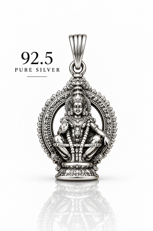 92.5 Silver Lord Ayyappa 3D Antique Dollar | ZORKI