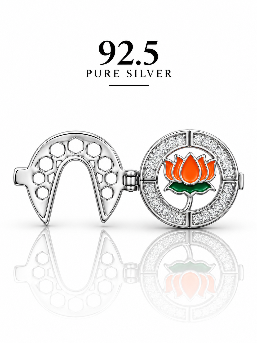 Bjp Silver Button Holder | ZORKI