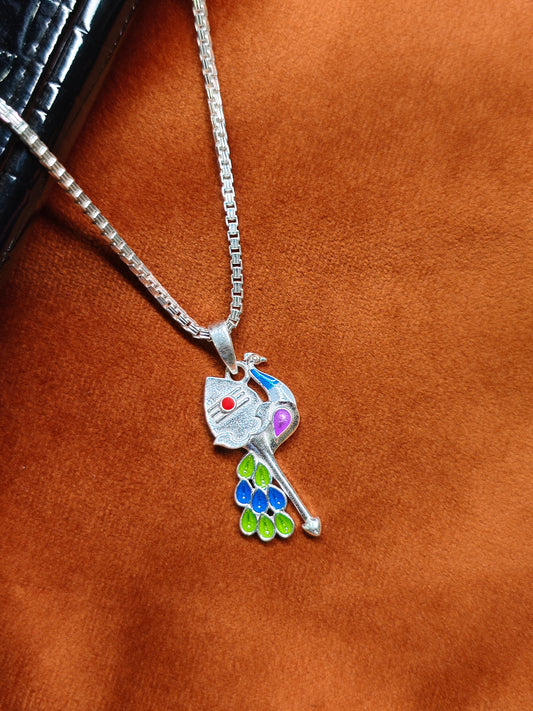 92.5 Silver Vel Mayil Murugan Divine Pendant | ZORKI