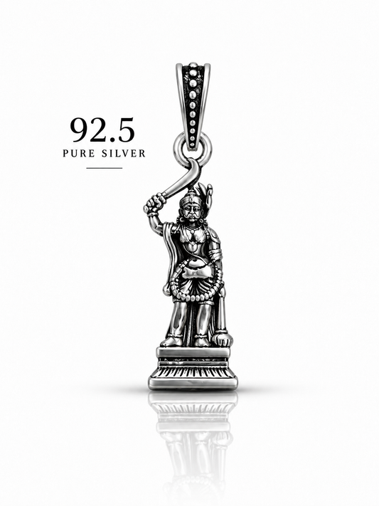 92.5 Silver Karuppasamy Swami Pendant | ZORKI