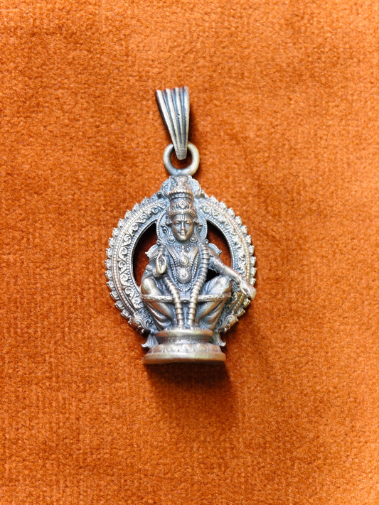 92.5 Silver Lord Ayyappa 3D Antique Dollar | ZORKI