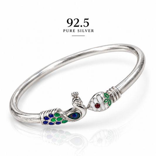 Lord Murugan Vel Peacock Kada | 92.5 Silver