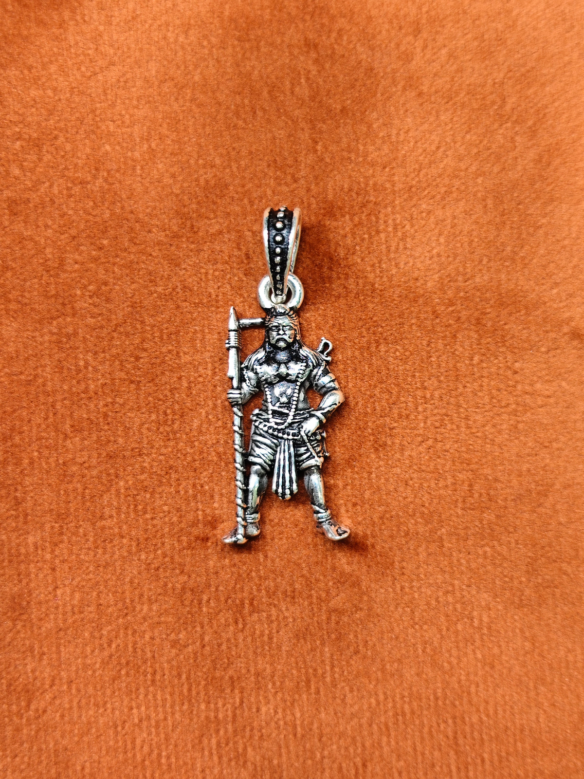 92.5 Silver Karuppu Samy Dollar | Kaval Deivam Pendant | ZORKI