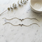 Elegant Silver Charm Anklet with Black Beads
