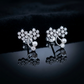 Silver Flora Pearl Bow Studs