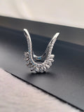 92.5 SILVER ADJUSTABLE VANKI RING (V RING) FOR WOMEN
