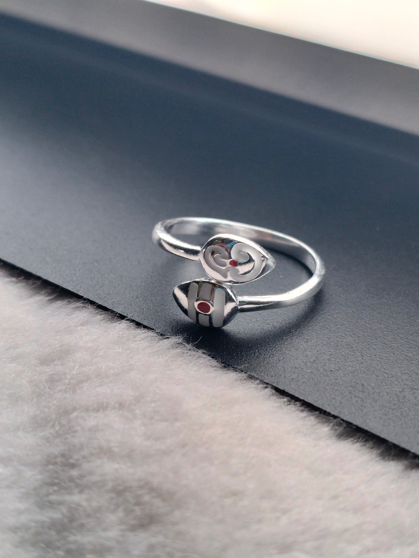 92.5 SILVER ADJUSTABLE MURUGAN RING