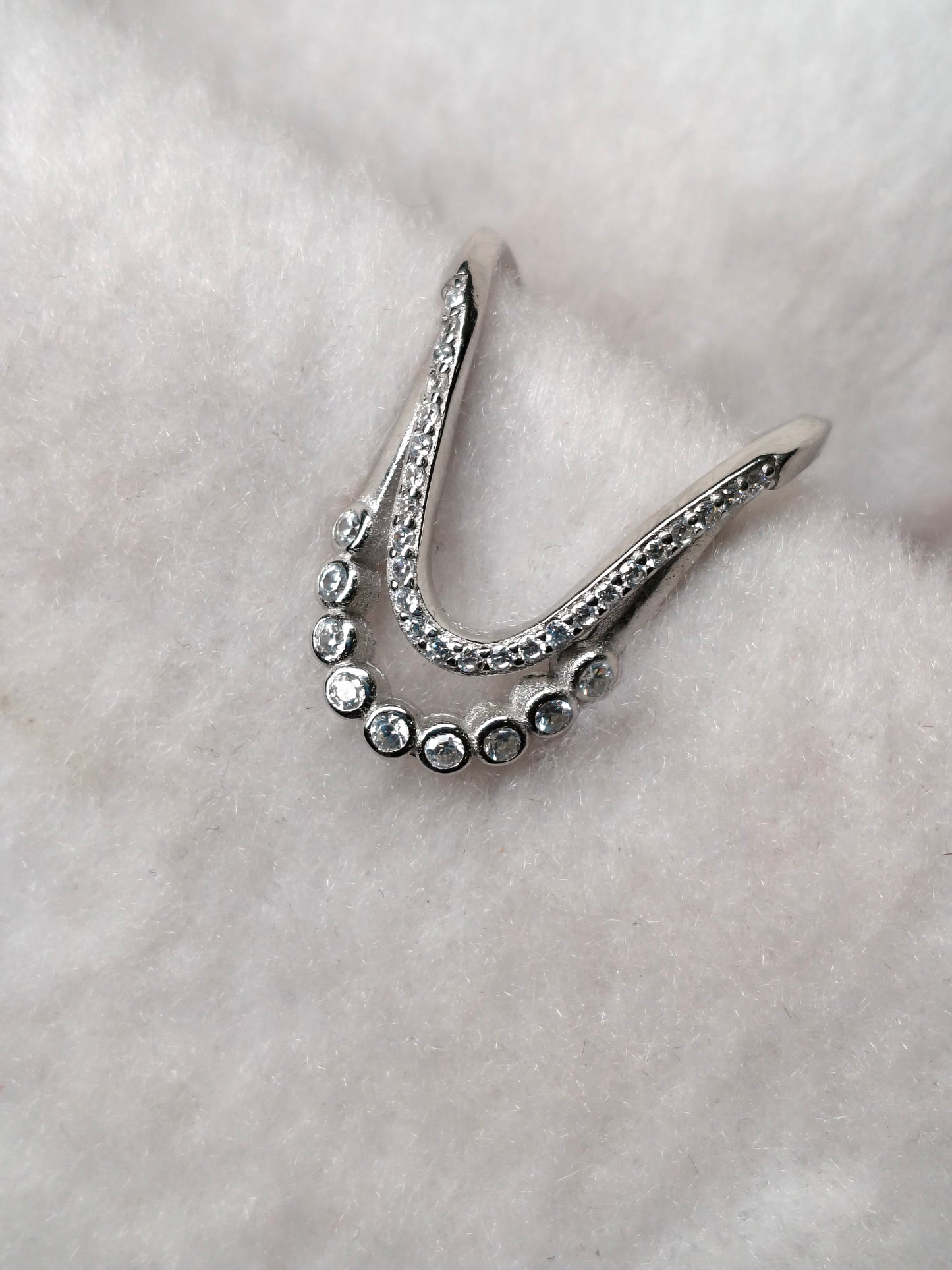 92.5 SILVER ADJUSTABLE VANKI RING (V RING) FOR WOMEN