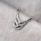 92.5 SILVER ADJUSTABLE VANKI RING (V RING) FOR WOMEN