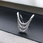 92.5 SILVER ADJUSTABLE VANKI RING (V RING) FOR WOMEN