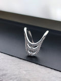 92.5 SILVER ADJUSTABLE VANKI RING (V RING) FOR WOMEN