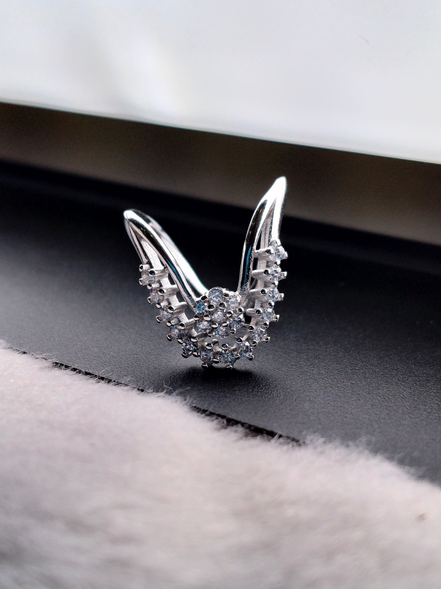 92.5 SILVER ADJUSTABLE VANKI RING (V RING) FOR WOMEN