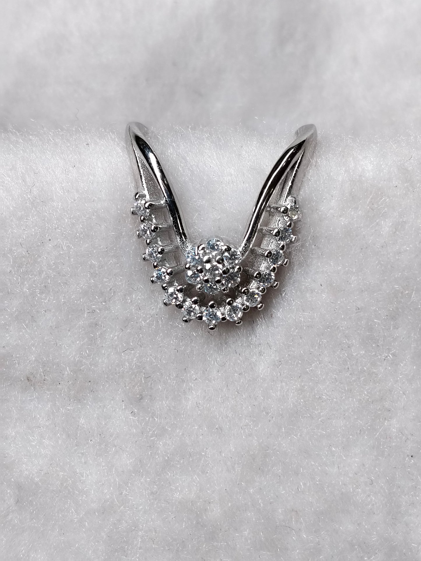 92.5 SILVER ADJUSTABLE VANKI RING (V RING) FOR WOMEN