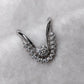 92.5 SILVER ADJUSTABLE VANKI RING (V RING) FOR WOMEN