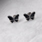 Elegant Butterfly Silver Stud