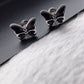 Elegant Butterfly Silver Stud