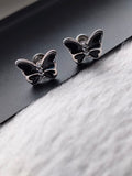 Elegant Butterfly Silver Stud