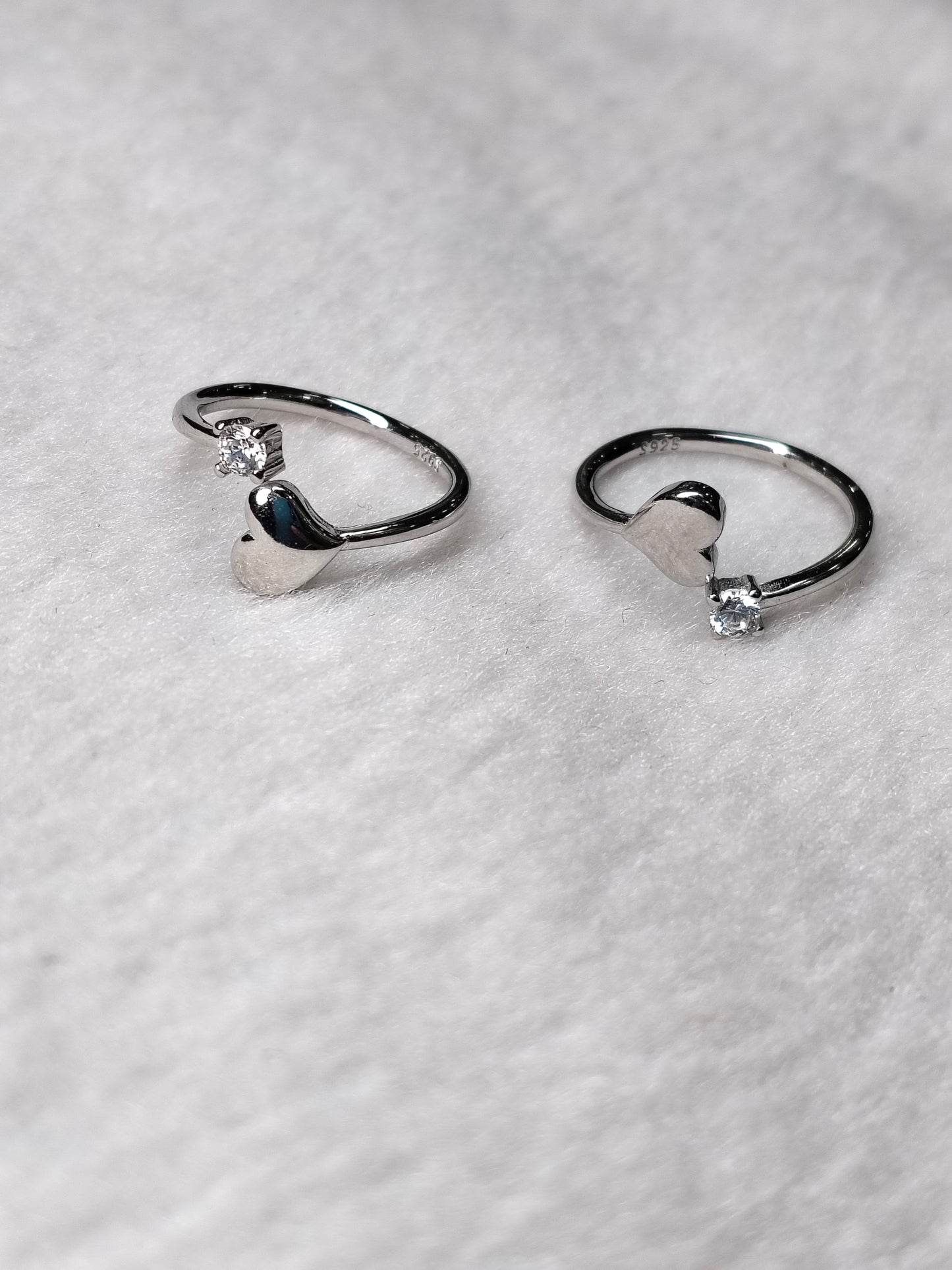 Heart Style Silver Toe Ring