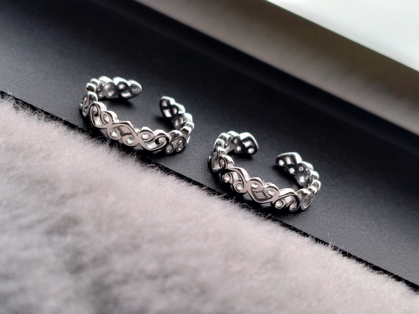 Elegant Adjustable Silver Toe Ring