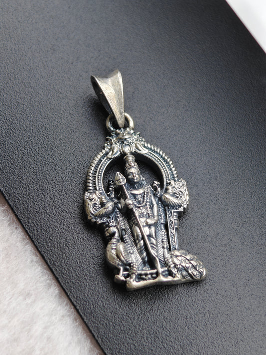 92.5 Silver Lord Murugan Idol Pendant