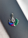 92.5 Silver Murugan Vel Peacock Pendant