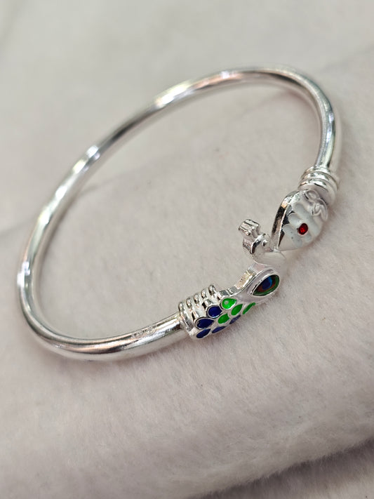 Lord Murugan Vel Peacock Kada | 92.5 Silver