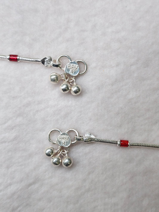 SILVER ANKLET-10 INCHES