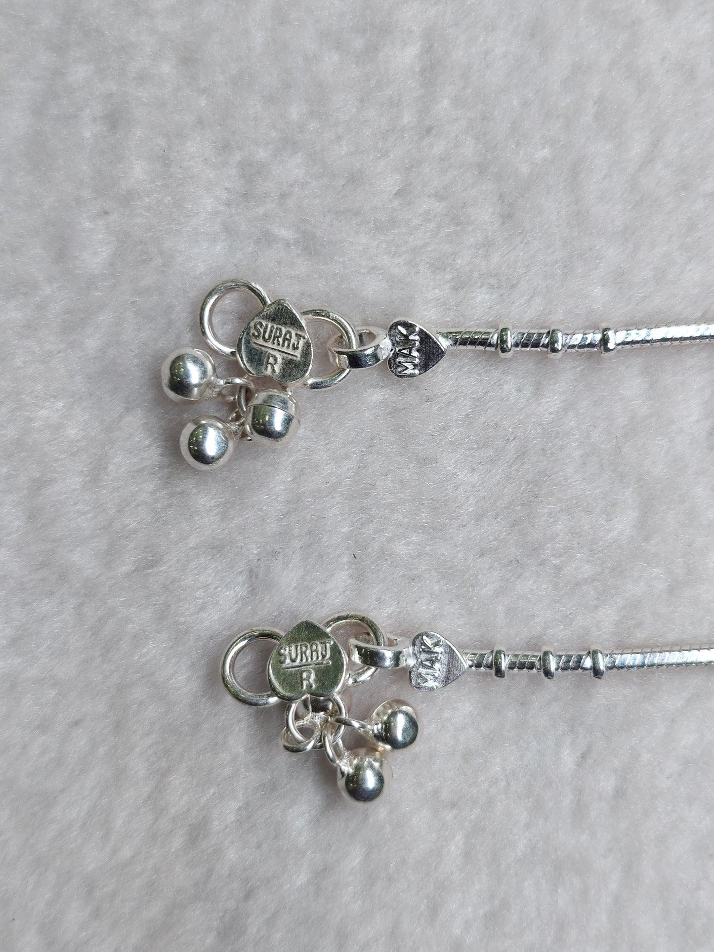 SILVER ANKLET-10 INCHES