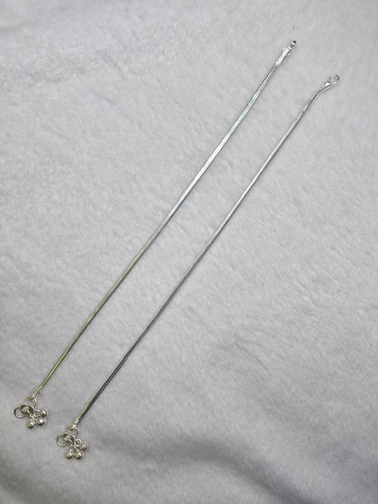 SILVER ANKLET-10 INCHES