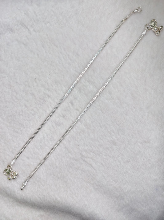 SILVER ANKLET-10 INCHES