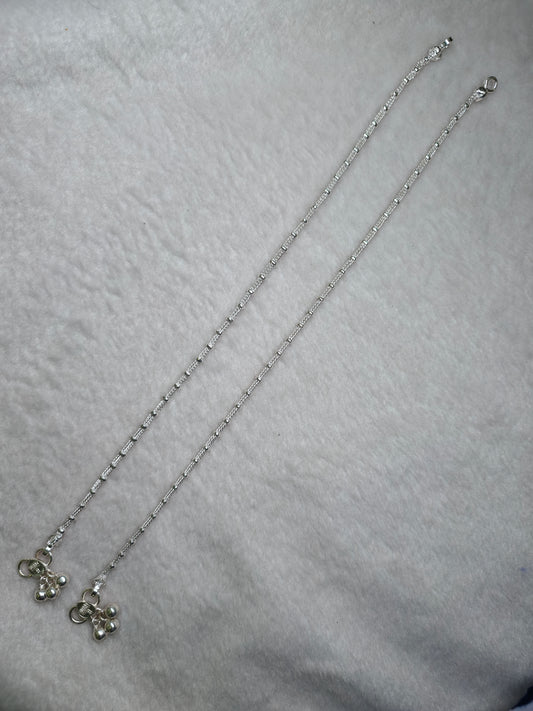 SILVER ANKLET-10 INCHES