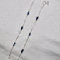 SILVER EVIL EYE ANKLET 9.5 INCHES